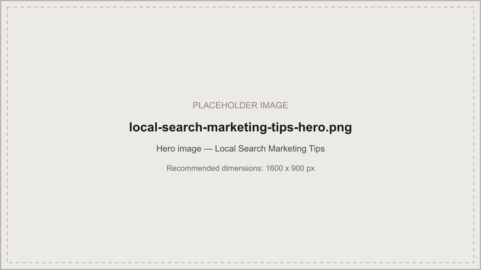 Local search marketing tips checklist
